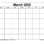 March 2025 Calendar   Printable Templates & More For  Calendars 2025 | CalendarCrazePrint.Com