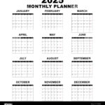 Monthly Calendar Template For 2025 Year. Wall Calendar In A With Regard To  Calendars 2025 | CalendarCrazePrint.Com