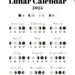 Moon Phase Calendar   12 Cute & Free Printable 2025 Lunar Calendars Regarding Printable Moon Phase Calendar 2025 | CalendarCrazePrint.Com