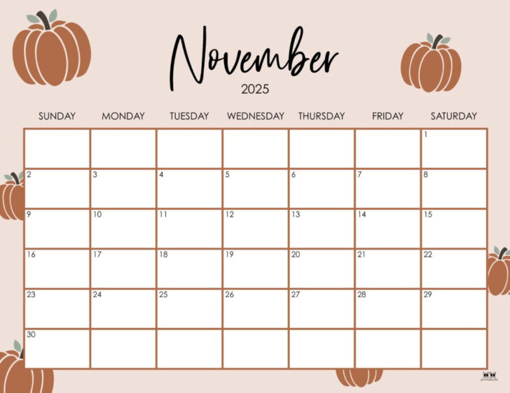 November Printable Calendar 2025 | Calendars 2025