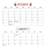 November December 2024 Calendars   28 Printables | Printabulls Regarding  Calendars 2025 | CalendarCrazePrint.Com