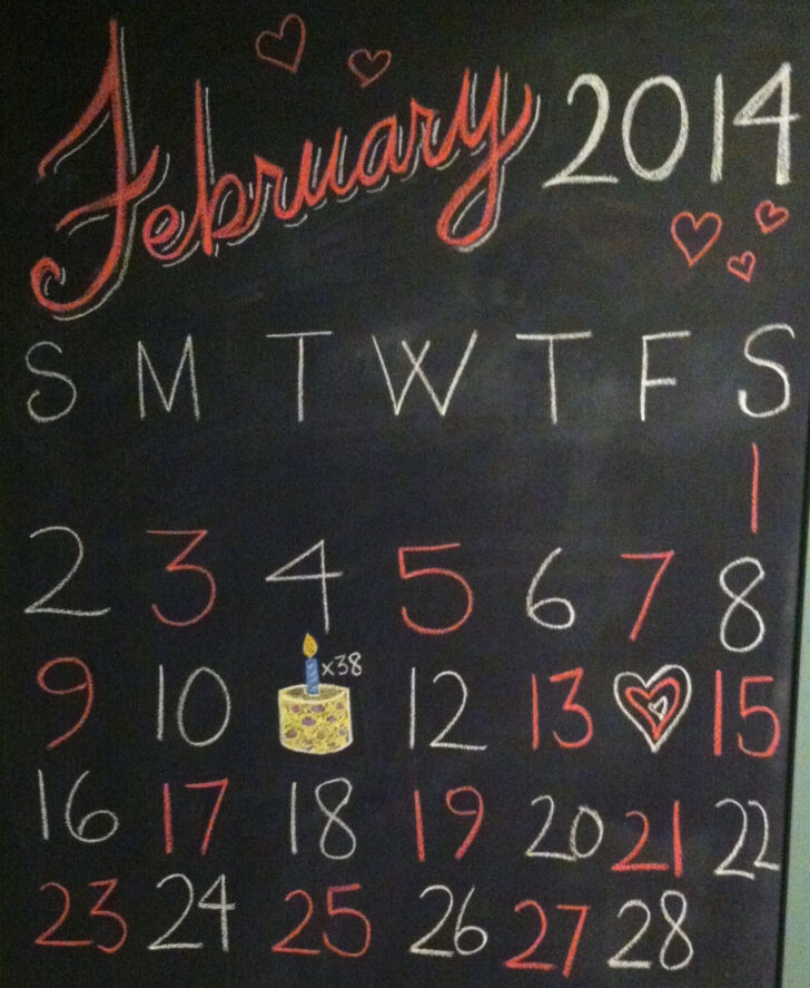 February 2025 Chalkboard Calendar Ideas