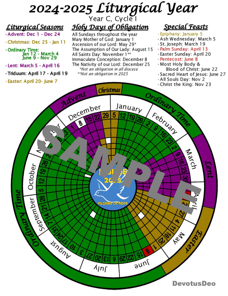 Printable 2025 Liturgical Calendar, Downloadable Catholic Pertaining To  Calendars 2025 | CalendarCrazePrint.Com