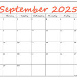 September 2025 Calendar | Free Printable Calendars With Printable September Calendar 2025  | CalendarCrazePrint.Com