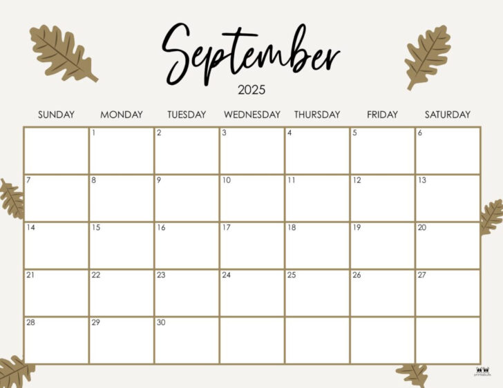 Free September 2025 Calendar Printable | Calendars 2025