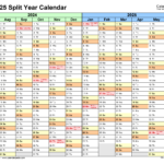 Split Year Calendars 2024/2025 (July To June)   Pdf Templates In  Calendars 2025 | CalendarCrazePrint.Com