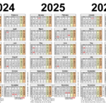 Three Year Calendars For 2024, 2025 & 2026 (Uk) For Pdf Pertaining To 3 Year Calendar 2024 To 2025 Printable  | CalendarCrazePrint.Com