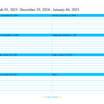 Weekly Calendar 2025 (Word, Excel, Pdf) Pertaining To  Calendars 2025 | CalendarCrazePrint.Com