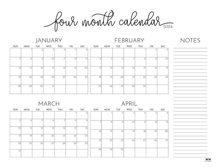 Printable Calendar April 2024 to March 2025