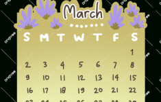 2025 March Calendar Cute Hand Drawn Monthly Printable, 2925 intended for March Clip Art Calendar 2025