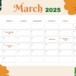 Free March 2025 Calendar Templates & Examples   Edit Online Throughout Calendar Events In March 2025