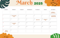 Free March 2025 Calendar Templates & Examples – Edit Online throughout Calendar Events In March 2025