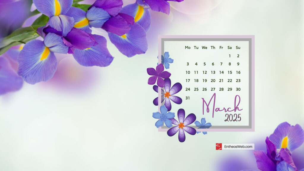 Free March 2025 Desktop Wallpaper Calendars | Entheosweb For March 2025 Calendar Background