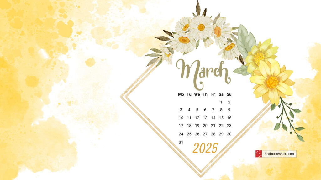 Free March 2025 Desktop Wallpaper Calendars | Entheosweb Pertaining To March 2025 Desktop Calendar