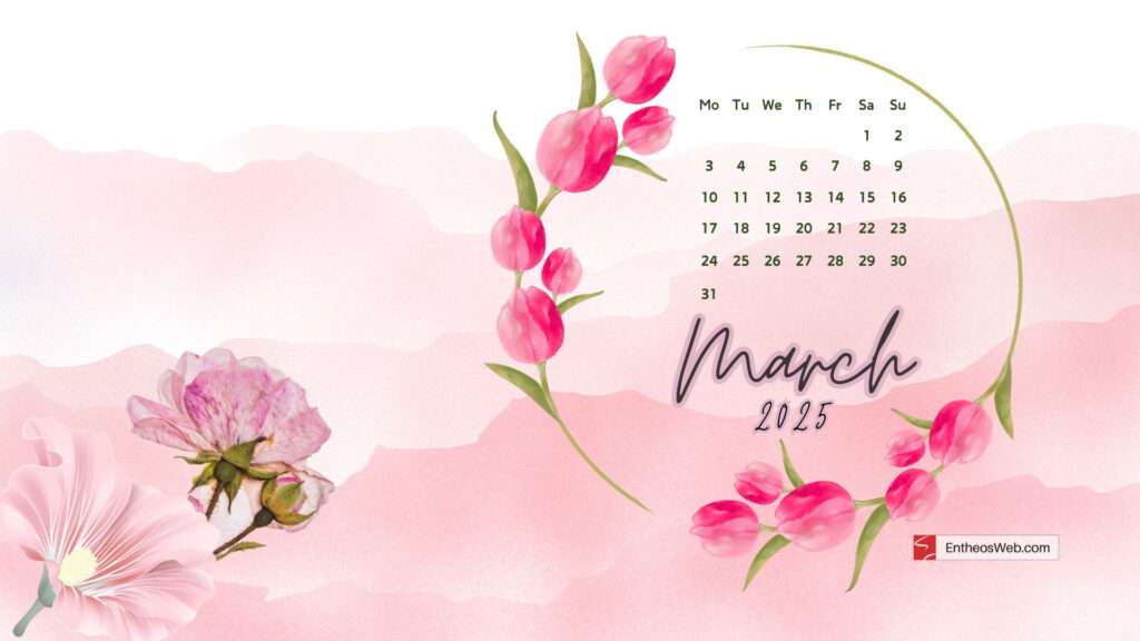 Free March 2025 Desktop Wallpaper Calendars | Entheosweb Regarding March Calendar Wallpaper 2025