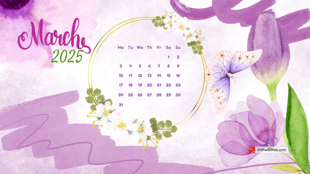 Free March 2025 Desktop Wallpaper Calendars | Entheosweb Within March 2025 Calendar Desktop Wallpaper