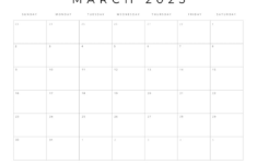 Free Printable 2025 Blank Calendar Templates (All 12 Months) regarding Blank Calendar Template March 2025 Printable