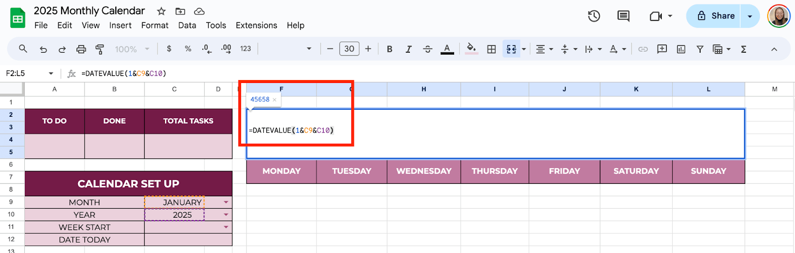 How To Create A 2025 Monthly Calendar In Google Sheets - Filedrop pertaining to Google Calendar Always Open In March 2025