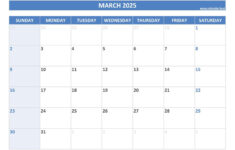 March 2025 Calendar -Calendar.best in March 2025 Holiday Calendar