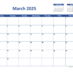 March 2025 Calendar Classic | Wikidates Inside Wiki Calendar March 2025