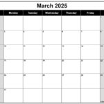 March 2025 Calendar | Free Printable Calendars Intended For Blank March 2025 Calendar