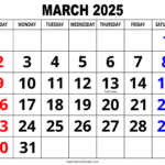 March 2025 Calendar (Free Printable) – Free Printables, Monograms Within March Calendar With Holidays 2025