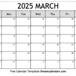 March 2025 Calendar   Free Printable With Holidays And Observances Within March 25 Calendar Printable