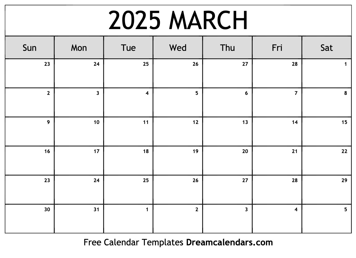 March 2025 Calendar - Free Printable With Holidays And Observances within March 25 Calendar Printable