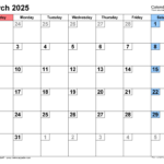 March 2025 Calendar | Templates For Word, Excel And Pdf For Event Calendar For March 2025