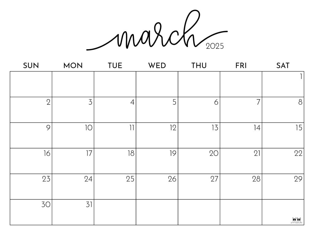 March 2025 Calendars - 107 Free Printables | Printabulls in March Whiteboard Calendar Ideas 2025