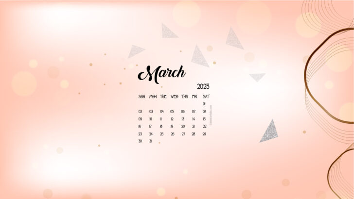 March 2025 Calendar Background