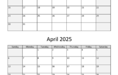 March And April 2025 Calendar | Wikidates for Printable March April May Calendar 2025