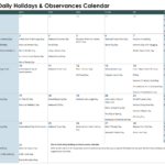 March Daily Holidays & Observances Printable Calendar   S&S Blog In National Day Calendar March 2025