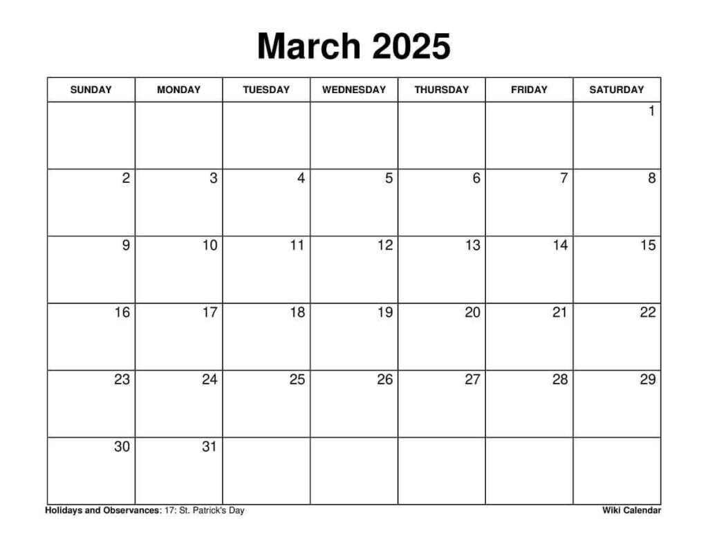 Printable March 2025 Calendar   Wiki Calendarwiki Calendar   Issuu Intended For March 2025 Printable Calendar Wiki