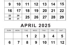 Printable March April 2025 Calendar | Calendarkart for March April Printable Calendar 2025