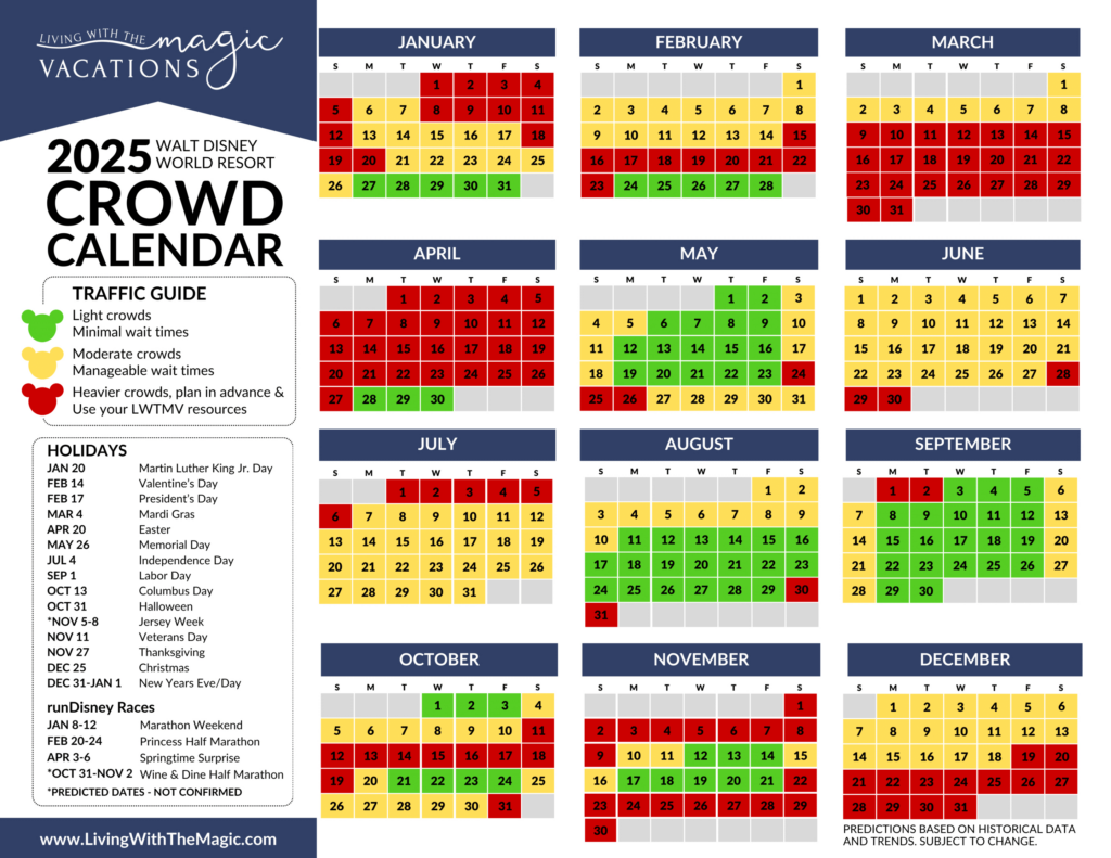 Walt Disney World 2025 Crowd Predictions And Tips Intended For Disney World March 2025 Crowd Calendar