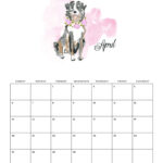 Free Printable 2025 Watercolor Dog Calendar   The Cottage Market Regarding April 2025 Printable Puppy Calendar