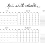 2025 Four Month Calendars   31 Free Printables | Printabulls Throughout Printable Calendar For May And June 2025