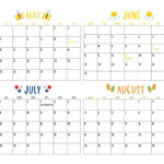 2025 Summer Calendars   27 Free Printables | Printabulls Pertaining To May June July August 2025 Calendar