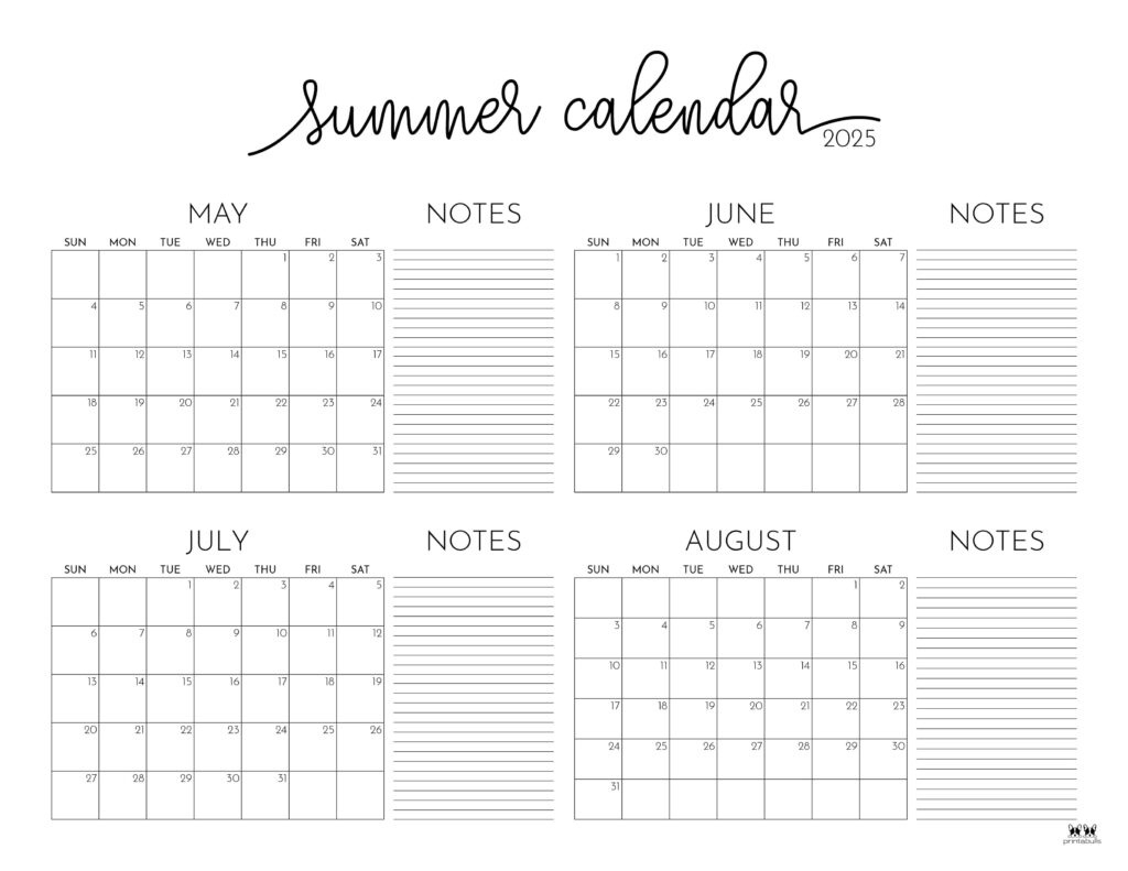 2025 Summer Calendars 27 Free Printables | Printabulls Within May June And July Calendar 2025 2025 Summer Calendars 27 Free Printables | Printabulls Within May June And July Calendar 2025