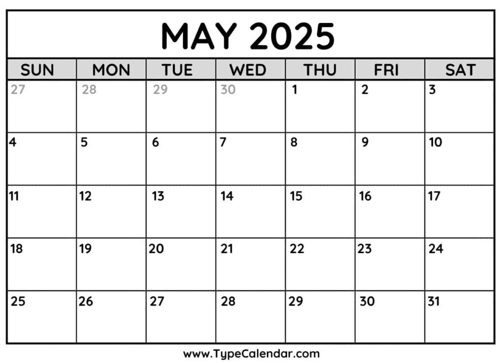 2026 Calendar Free Printable Calendar With Holidays Intended For General Blue Printable Calendar May 2025 2026 Calendar Free Printable Calendar With Holidays Intended For General Blue Printable Calendar May 2025