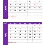 April And May 2025 Calendar Printable | Two Months Calendar With April And May 2025 Calendar
