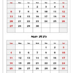 April And May 2025 Calendar Printable | Two Months Calendar Within April And May Calendar 2025