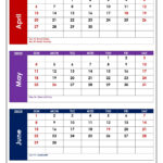 April To June 2025 Calendar Printable Pdf | Three Months Calendar For April May June 2025 Calendar