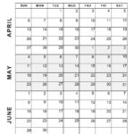 April To June 2025 Calendars (Q2): Free Printables Inside April May And June 2025 Calendar