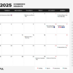 Ecommerce Holiday Calendar 2025: Sales Events And Key Dates | Printful Intended For General Blue Printable Calendar May 2025