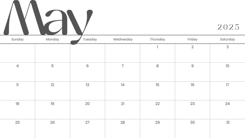 Free To Edit And Print May 2025 Calendar Templates | Canva Intended For May 2025 Editable Calendar Free To Edit And Print May 2025 Calendar Templates | Canva Intended For May 2025 Editable Calendar