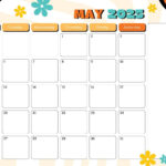 Free To Edit And Print May 2025 Calendar Templates | Canva With Retro Pin May 2025 Pin Up Calendar