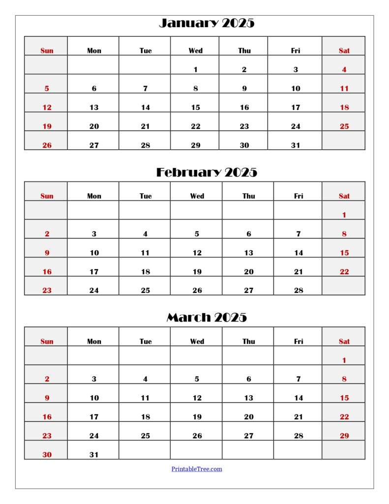January To March 2025 Calendar | Three Months Calendar For January Through May 2025 Printable Calendar January To March 2025 Calendar | Three Months Calendar For January Through May 2025 Printable Calendar