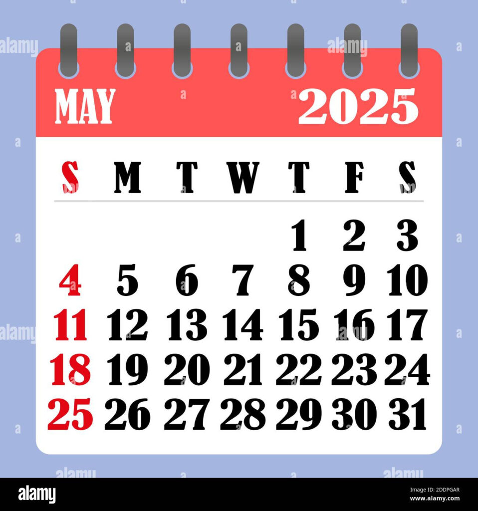 Letter Calendar For May 2025. The Week Begins On Sunday. Time For Calendar 2025 May Month Letter Calendar For May 2025. The Week Begins On Sunday. Time For Calendar 2025 May Month